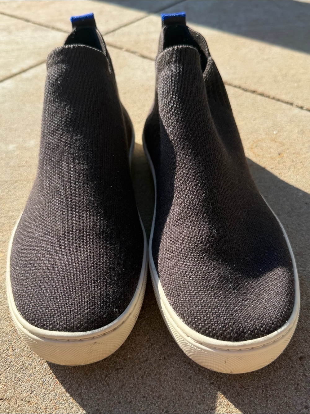 Rothy's The Chelsea High-Top Black Knit Slip-On Shoe - Size 7.5